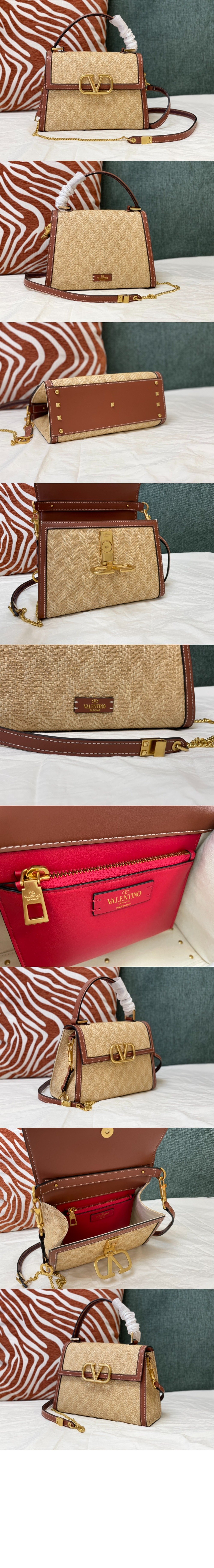 브이슬링 라피아 탑핸들백 스몰