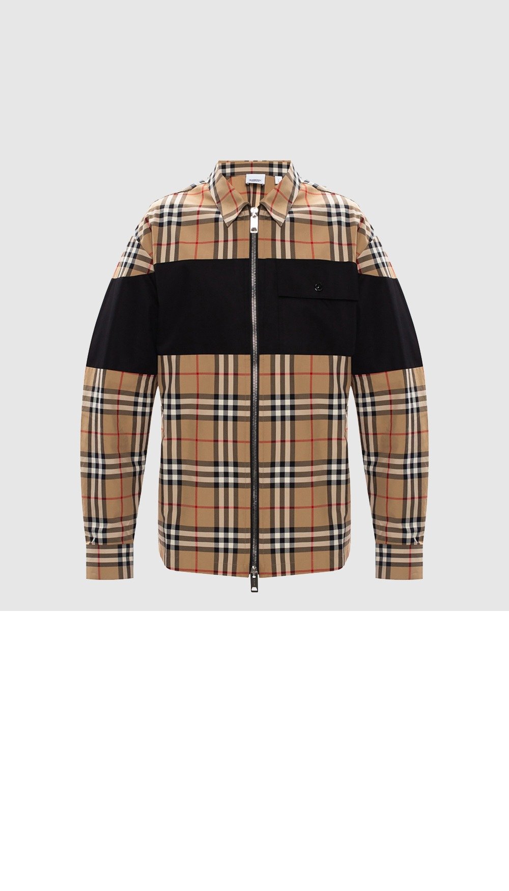 체크 쇼트 코트