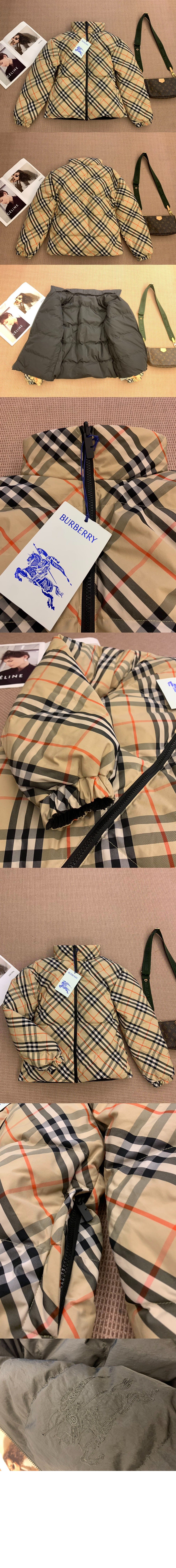 버버리 로고 쇼트 코트