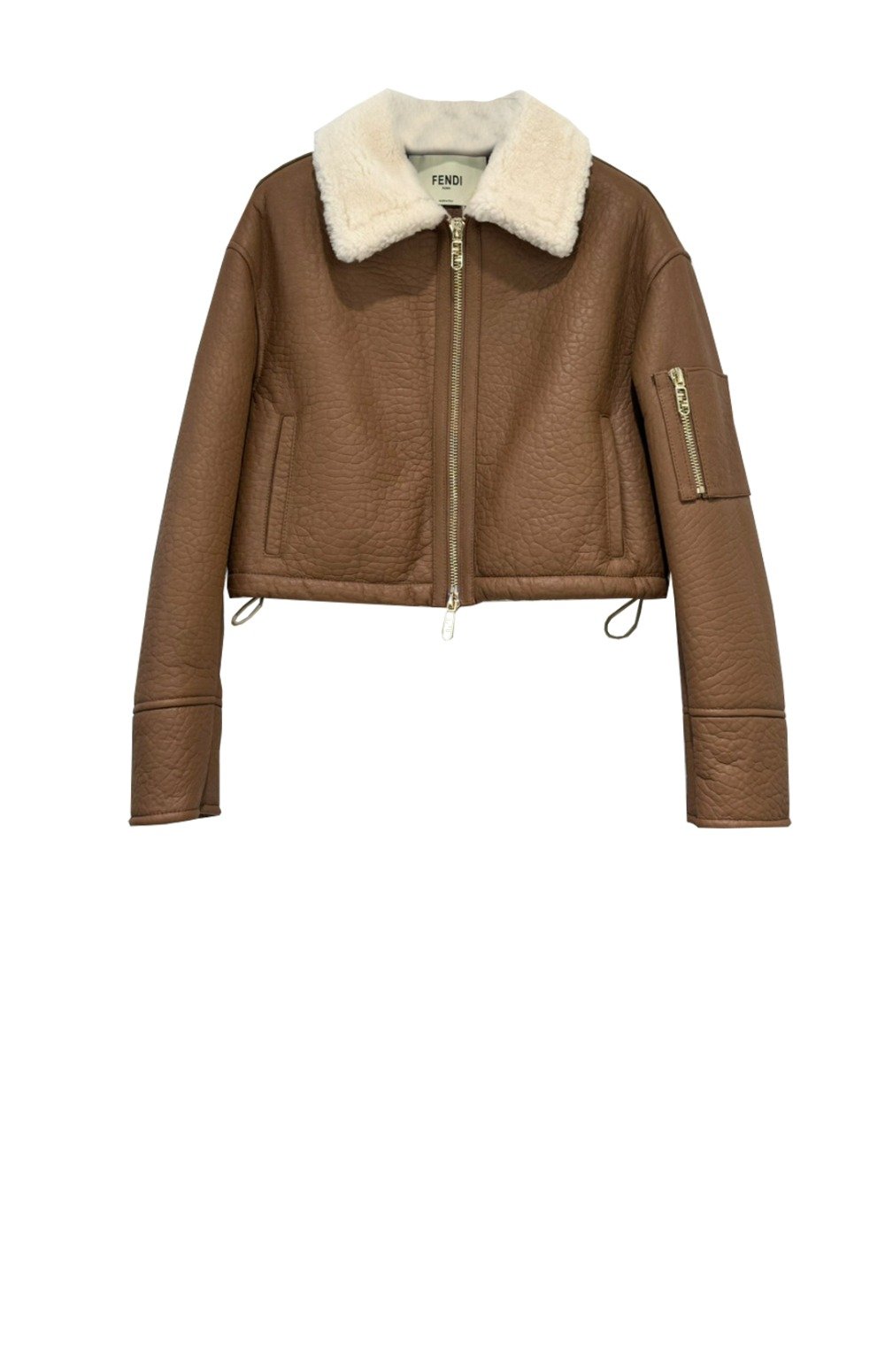 펜디 로고 쇼트 코트