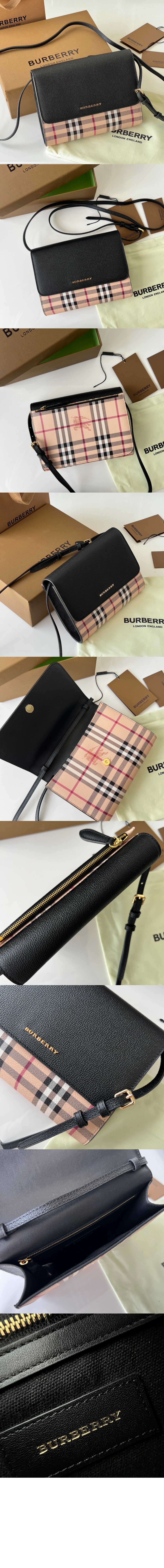 버버리 체크 크로스백 80379151