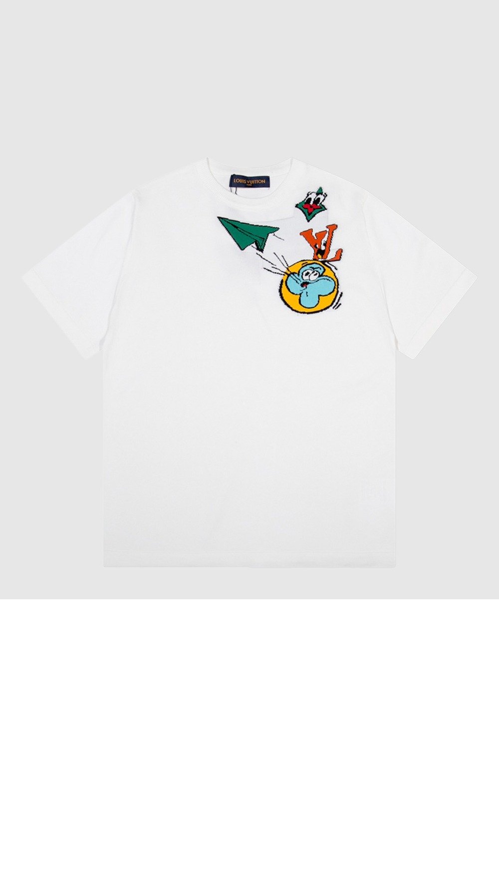 루이비통 로고 프린트 반팔