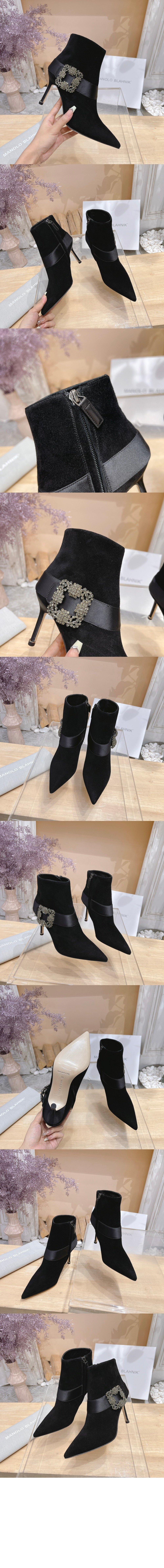 마놀로블라닉 베일로 스웨이드 앵클부츠