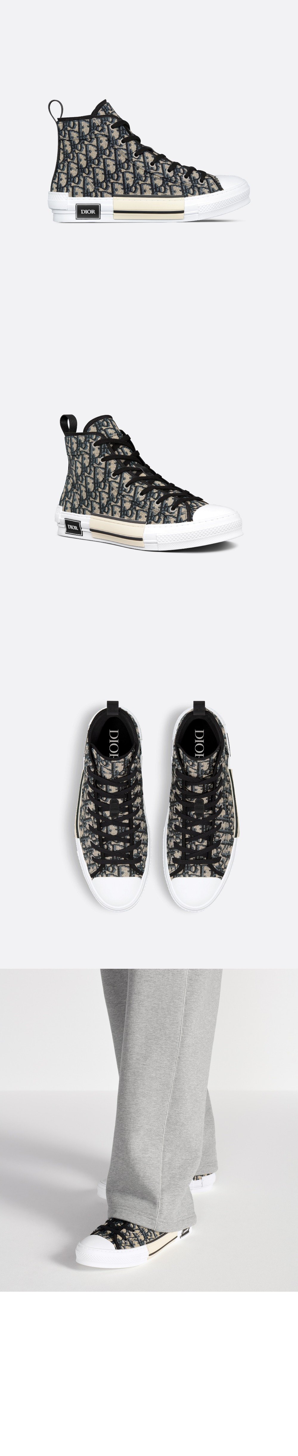 디올 B23 하이탑 스니커즈 3SH12