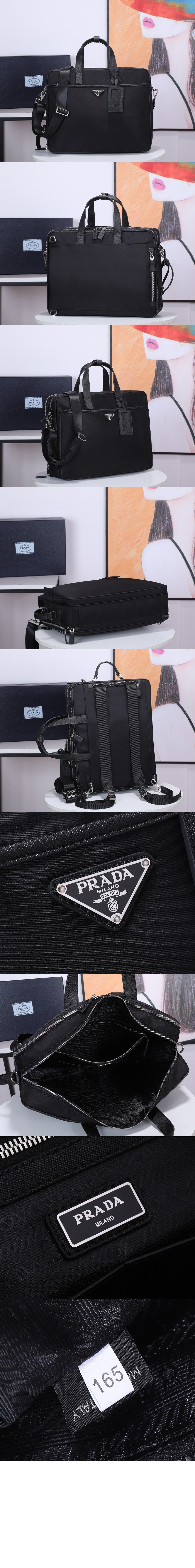 프라다 사피아노 가죽 브리프케이스 2VE015