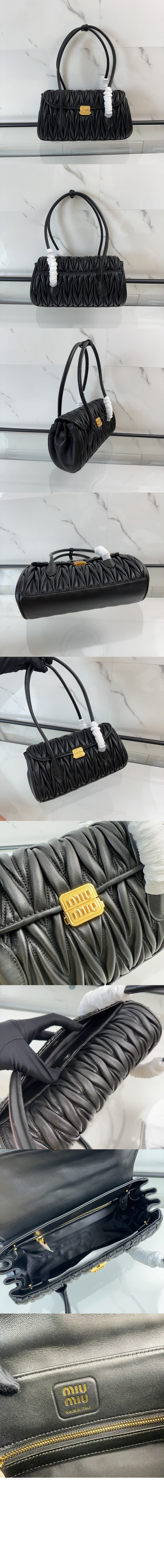 미우미우 마테라쎄 나파 가죽 숄더백 5BD265